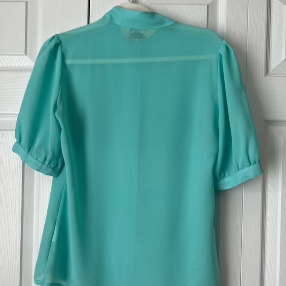 VINTAGE sheer blouse with embroidered details - Picture 2 of 7